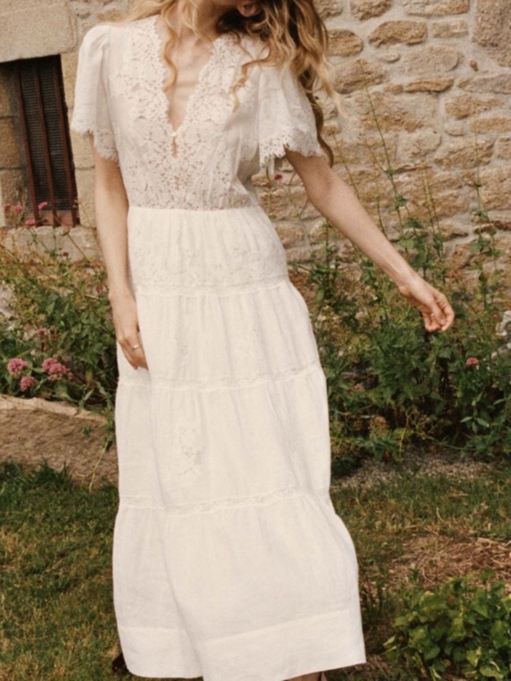 Doen Graciella Lace White Maxi Dress - Women
